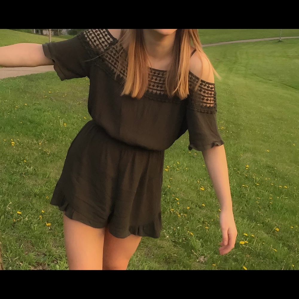 Dark Green Romper
